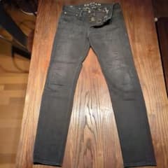 DENHAM ダメージ加工 ブラックスキニーデニムのサムネイル