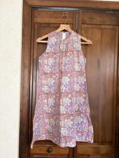 インドコットン　花柄ノースリーブチュニックのサムネイル