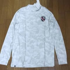 【新品】フィラ　ゴルフストレッチ長袖モックネックシャツ　白　メンズ(3L)のサムネイル