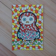 あなたを照らすふくろう 手書きイラストのサムネイル