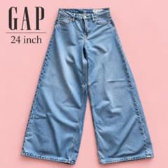 【GAP】24インチ/バギーデニム/ワイドパンツ/BAGGY MID RISE