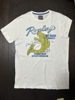 REPLAY Tシャツ ホワイト フィッシングプリントのサムネイル