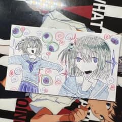 手描き　オリジナルイラスト　女の子　目玉　萌え絵のサムネイル