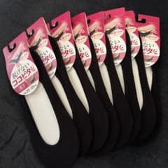 脱げにくいココピタ ブラックソックス 8足　23-25cmのサムネイル