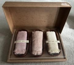 THE NATURAL おしぼりセット 籐カゴ付き　お手拭き