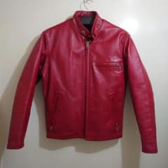 ★超美品★Schott６４１　シングルライダース　赤　size３８　アメリカ製 ☆超美品☆Schott641 シングルライダース 赤 size38 アメリカ製