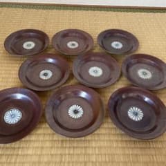 矢口永寿　吸坂菊紋皿　9客　合せ箱　九谷焼 矢口永寿 吸坂菊紋皿 9客 合せ箱 九谷焼 - メルカリ