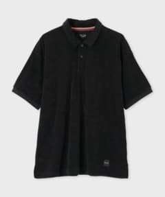 Paul Smith リッチパイル ラウンジポロシャツ 黒 L マルチストライプ