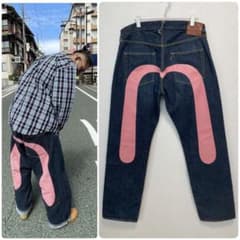 EVISU No.2 Lot.2000 W36×L35 ピンク大黒 ビッグカモメ - メルカリ