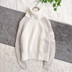美品 モンクレール タートルネック ニット カシミヤ バイカラー