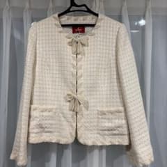 タグ付き　ピンクハウス　ツイードジャケット　リボン　新品未使用　極美品 タグ付き ピンクハウス ツイードジャケット リボン 新品未使用 極美品