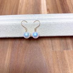 新品百貨店商品／総本店】2115天女級ブルーピンクK18アコヤ真珠フック