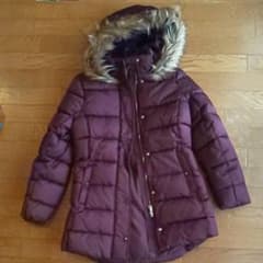 H&M ダウン コート 160 女の子 パープル 美品 ジャケットのサムネイル