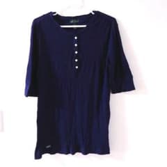 LAUREN JEANS CO. レディース ヘンリーネック リブカットソー Lのサムネイル