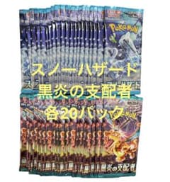 スノーハザード　黒炎の支配者　各20パック　計40パックのサムネイル