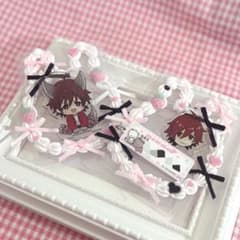 量産型 ホイップデコ 硬質ケース うさぎ リボン 黒 ピンク 平成女児 34のサムネイル