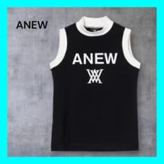 新品・タグ付き】ANEW GOLF レディース ノースリーブ モックネック 黒