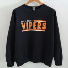 【GILDAN】L スウェット トレーナー 黒 VIPERS カレッジロゴのサムネイル