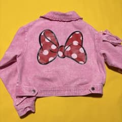 アベイル ピンク デニムジャケット ミニー ミニーちゃん - メルカリ