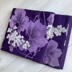 アンティーク京袋帯 葡萄の織り出し 正絹 大正ロマン リバーシブル N77