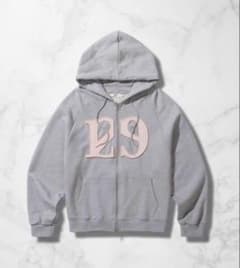 韓国 ILLIGO グレー フード付きパーカー ピンク数字Mサイズ - メルカリ