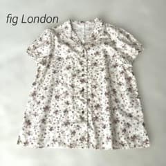 美品 近年✨fig London Yvette BL 半袖 花柄 ブラウス - メルカリ