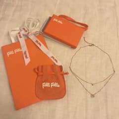 【値下げ】FolliFollie フォリフォリ 2連 ネックレス ピンクゴールドのサムネイル