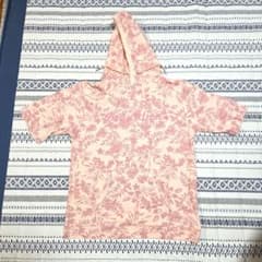 ILLS 半袖 フード付き Tシャツ ボタニカル柄 Lのサムネイル