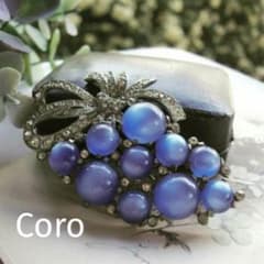 1941★Coro初期★アンサイン★ブルームーングローカボションのドレスクリップのサムネイル