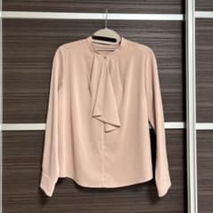 NATURAL BEAUTY BASIC 長袖 ブラウス ピンク Sのサムネイル