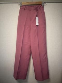 新品Re:EDIT リエディ　ピンク スラックス パンツのサムネイル