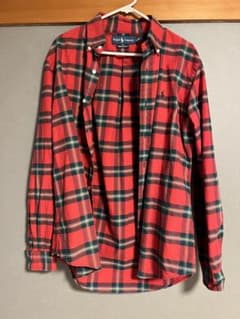 Ralph Lauren カスタムフィット 長袖シャツ M レッドチェックのサムネイル