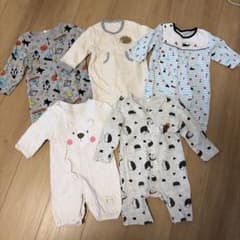西松屋　ベビー ロンパース カバーオール 5枚セット　50〜70cmのサムネイル