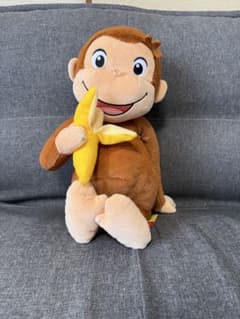【タグ付き新品未使用】おさるのジョージ LLぬいぐるみ （おなかいっぱい）