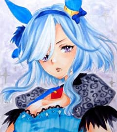 ウマ娘 ファンアート アドマイヤグルーヴ 手描きイラスト 色紙 - メルカリ