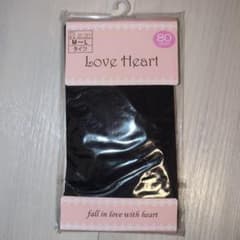 Love Heart ブラックタイツ M-L 80デニールのサムネイル