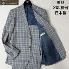 美品 XXL相当 ロロピアーナ スーツ セットアップ 日本製 チェック ビジネス