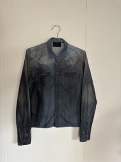 DIESEL BLACK GOLDウエスタンシャツ ブリーチ加工 44 トルコ製のサムネイル