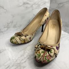 GUCCI 구찌 펌프스 비트 대나무 플로라 꽃 무늬 23
