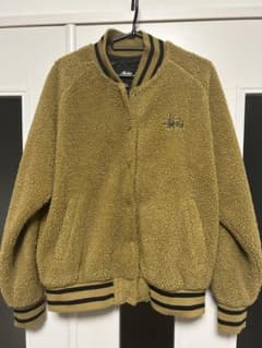 STUSSY ボアジャケット スタジャン 刺繍ロゴのサムネイル