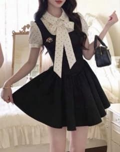 SHEIN ドット柄 ミニワンピース 461988691のサムネイル