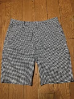 ユニクロ　UNIQLO ハーフパンツ　S 黒　チェックのサムネイル