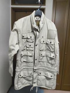 RAVEN 多ポケット ミリタリージャケット ベージュ