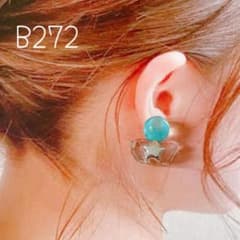 B272…水色キャップのパフュームボトル　イヤリングorピアスのサムネイル