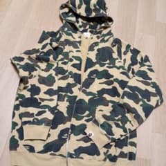 A BATHING APE カモ柄 ジップアップパーカー M