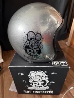 RAT FINK FEVER シルバー ジェットヘルメット RAT FINK FEVER シルバー ジェットヘルメット - メルカリ