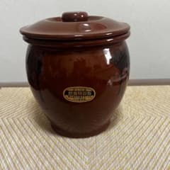梅干し漬物久松窯謹製　飲食物容器　T-11 久松窯 梅干し漬物容器 蓋付き 1.8ℓ - メルカリ
