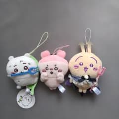 ちいかわ ぬいぐるみ 3個セット ちいかわ・うさぎ・古本屋のサムネイル
