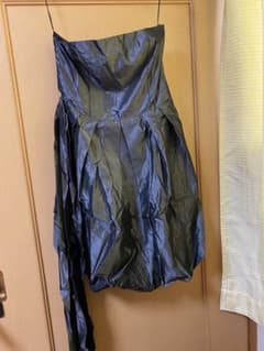 ZARA BASIC ベアトップ ドレス 光沢 グレーのサムネイル