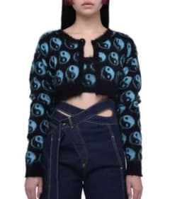 AshleyWilliams YINYANG クロップドニットカーディガンセット